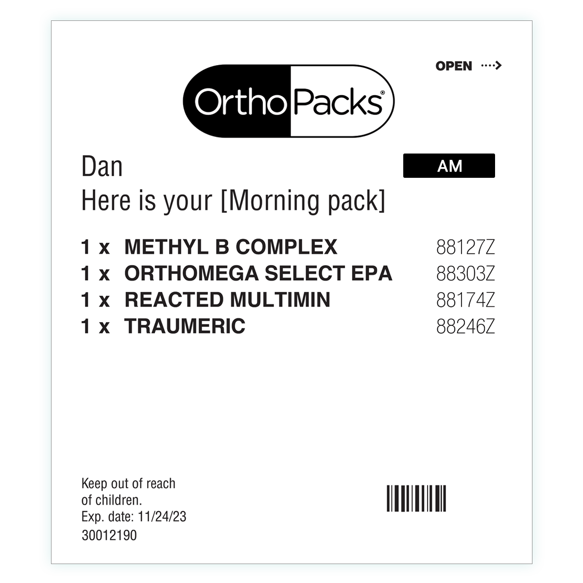 OrthoPacks Pack photo image